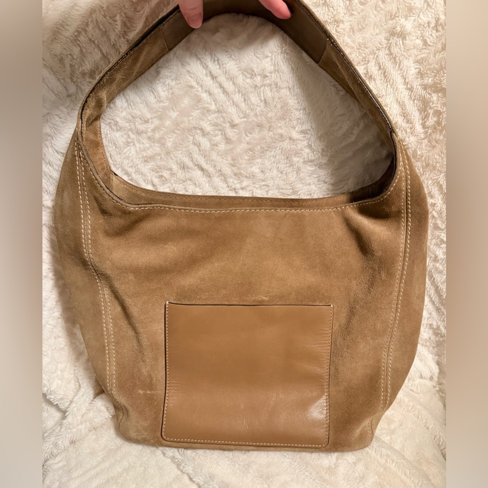 Michael Kors ‘Lena’ Suede Leather Bag in Desert